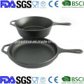 16cm Enamel Non Stick Double Use Cast Iron Saucepan BSCI LFGB FDA Approved, with Handle